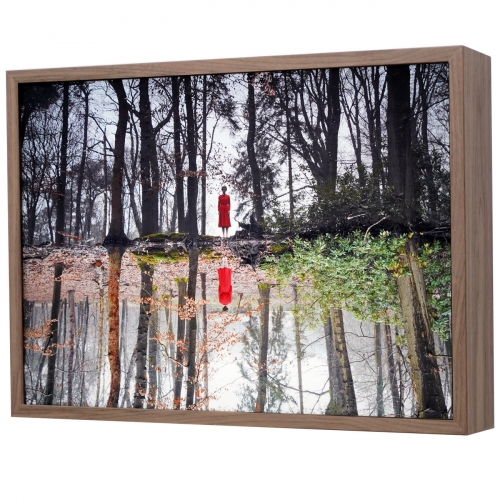 Perpetuum | 59x44x12 cm, Lightbox (noten-fineer, led, museumglas, duratrans), 2025