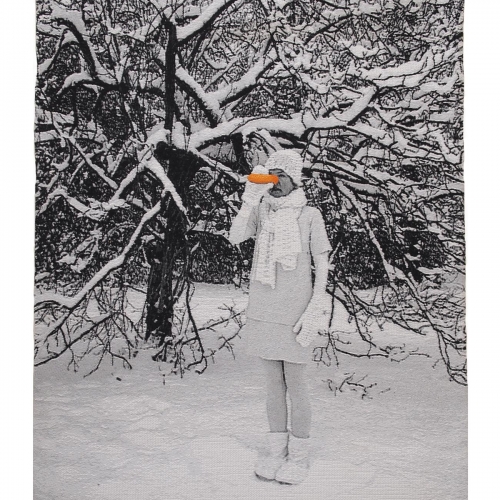 Sneeuw | 70cm x 50cm; gobelin en handgeborduurd; 2013